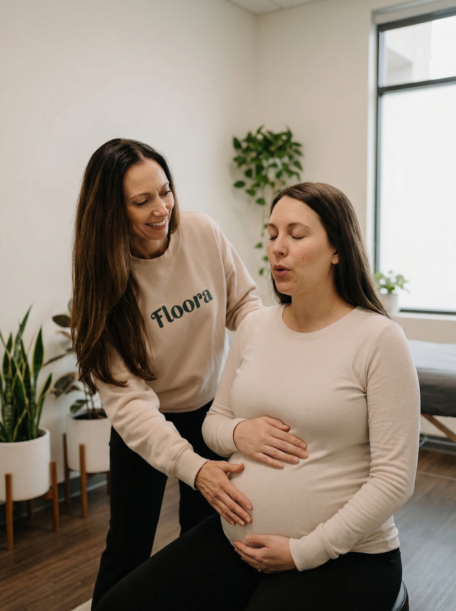 Dr. Loretta Barry providing birth prep pelvic floor physical therapy for Sacramento-area moms