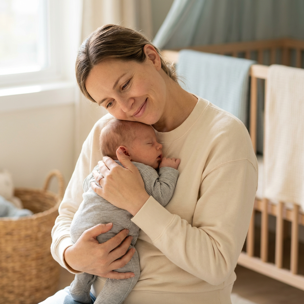 Dr. Loretta Barry working with a postpartum mom — pelvic floor physical therapy